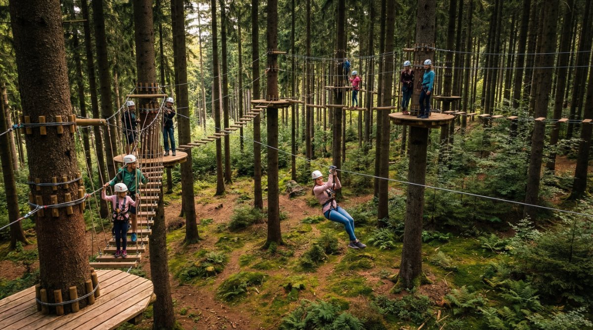 המוזיאון הפתוח של היער השחור - מפלי טריברג - פארק חבלים