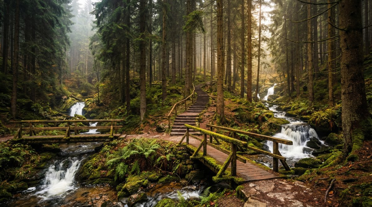 המוזיאון הפתוח של היער השחור - מפלי טריברג - פארק חבלים