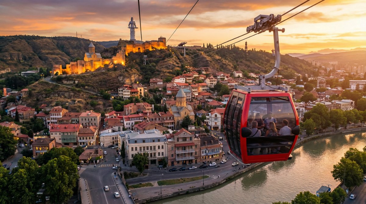 טביליסי - שמורת הטבע צאלקה וגשר הזכוכית התלוי