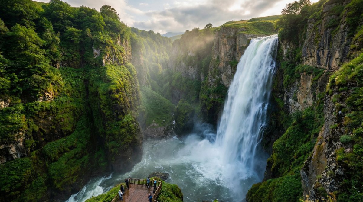 טביליסי - שמורת הטבע צאלקה וגשר הזכוכית התלוי