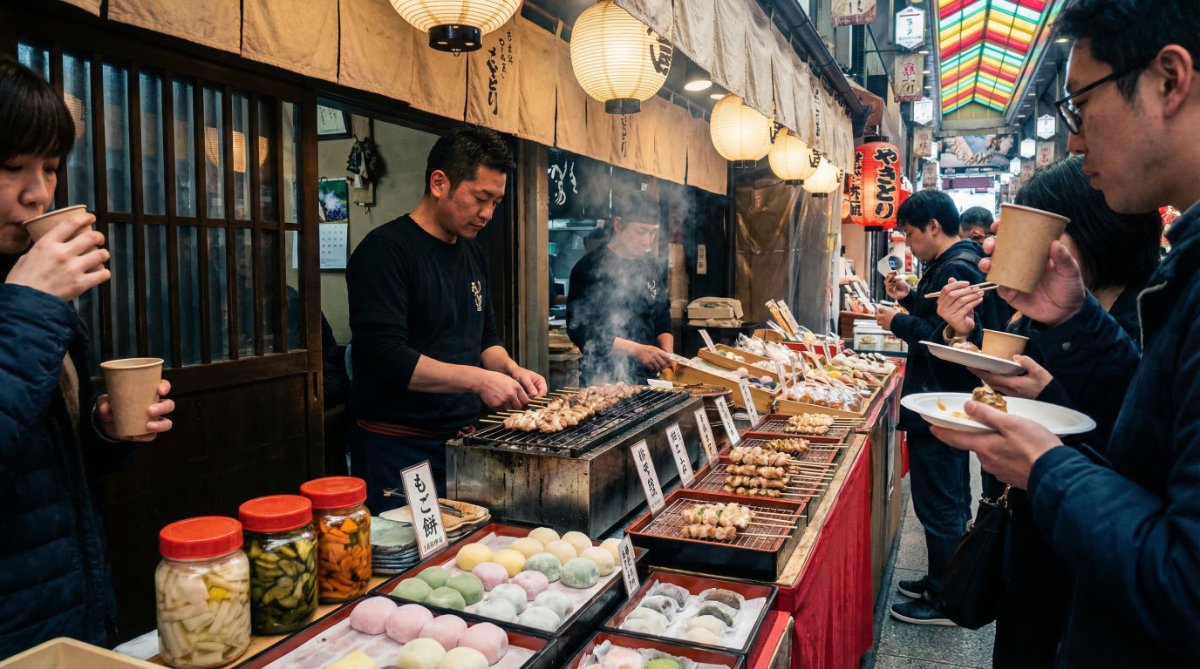 רכבת שינקנסן לקיוטו - סדנת סושי - מקדש הזהב - נישיקי מרקט - רובע גיון