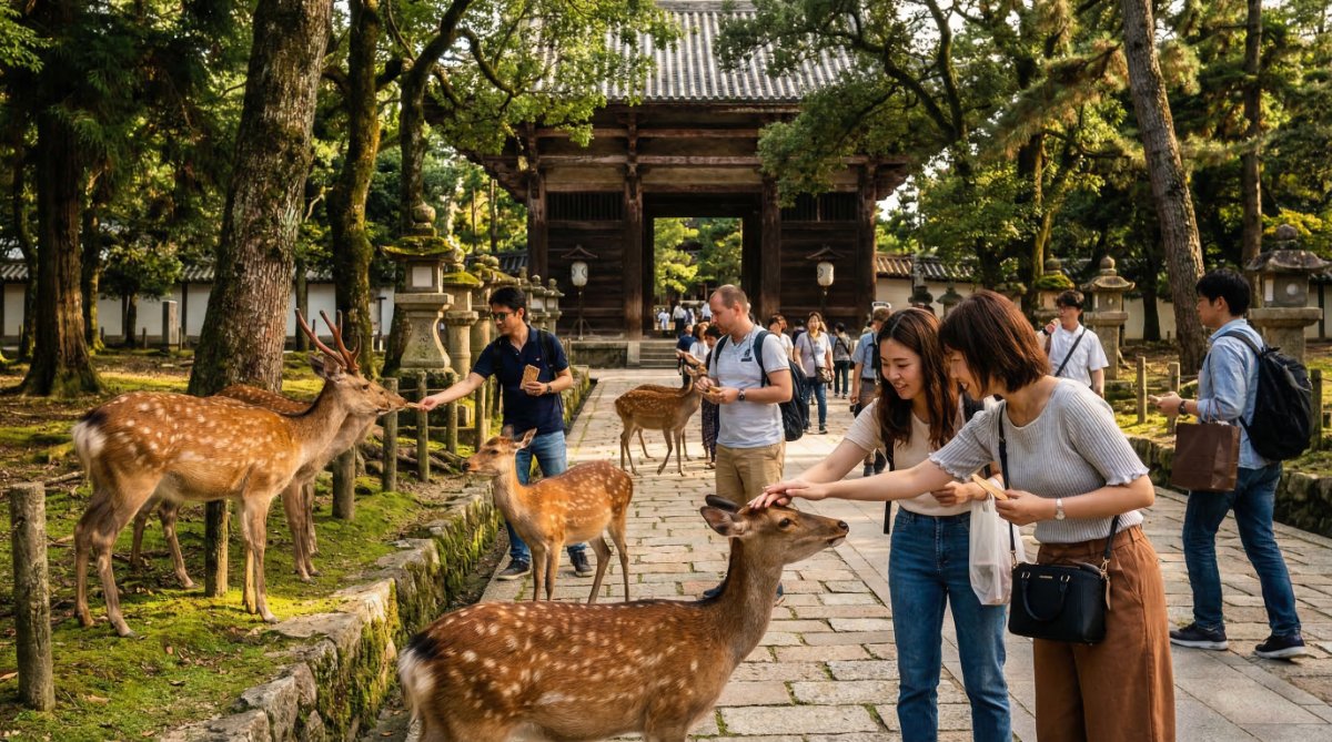 נארה - מקדש טודאי ג'י ופארק הצבאים - אוסקה - יוניברסל סטודיוז - רכבת שינקנסן לטוקיו