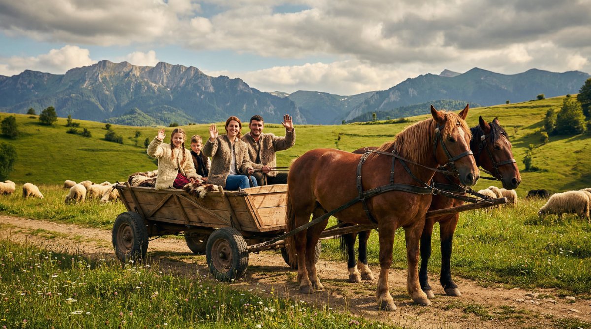טירת דרקולה - עגלות סוסים - ארוחה טיפוסית