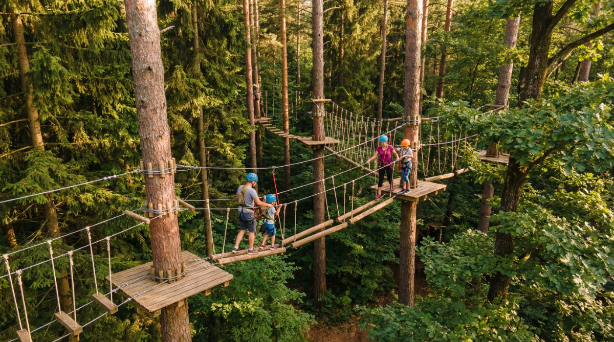 פארק החבלים - פארק דינו ומבצר רישנוב - פואינה ברשוב